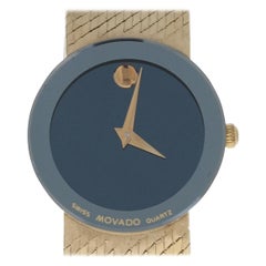 Movado Museum Ladies Watch, 14 Karat Gold Quartz 2Yr. Warranty 70-40-882B2