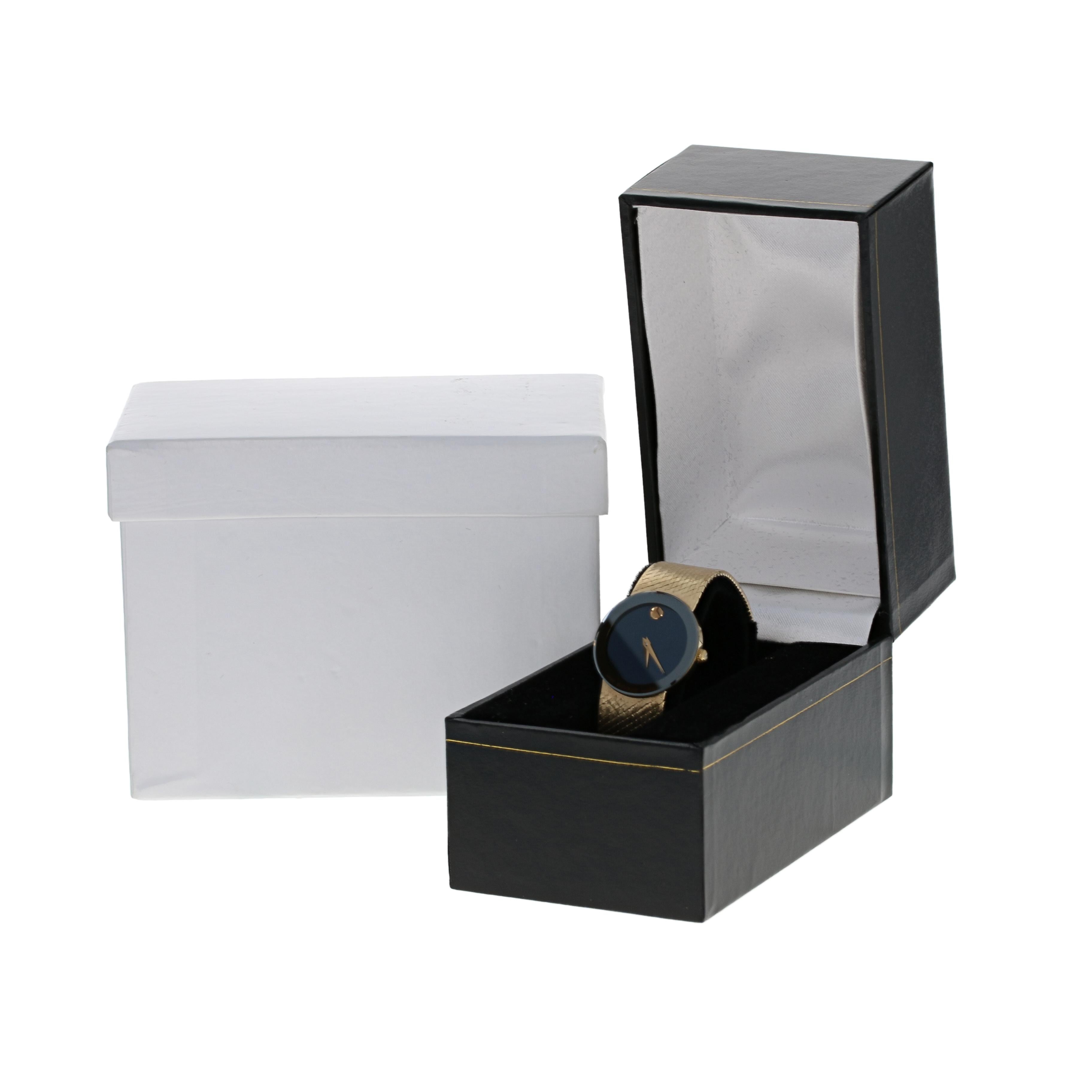 Movado Museum Ladies Watch, 14 Karat Gold Quartz 2Yr. Warranty 70-40-882B2 2