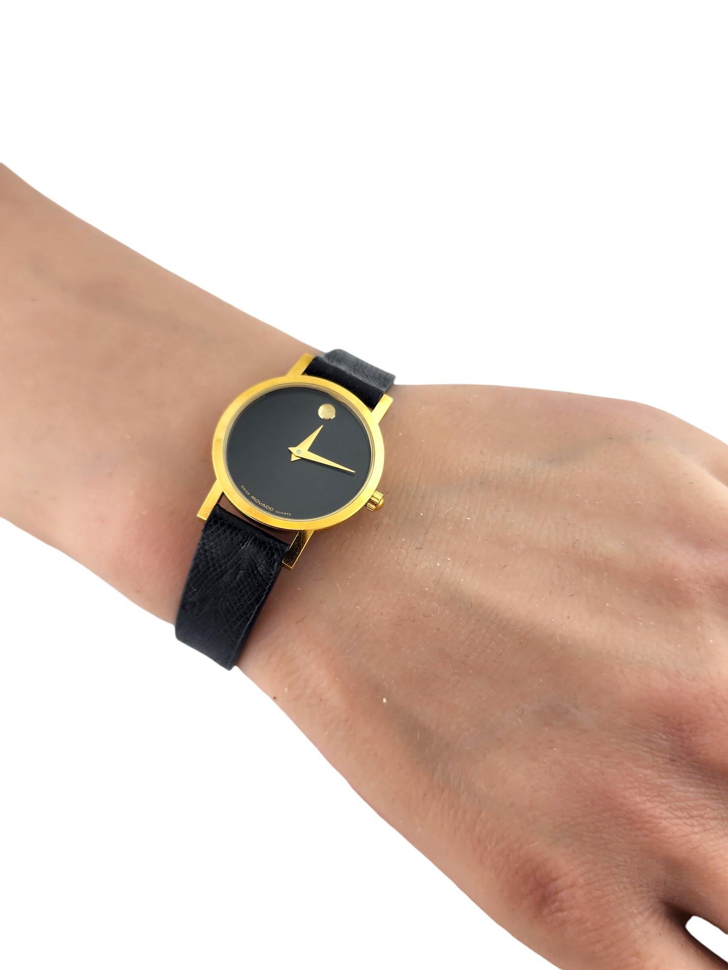 Movado Museum Ladies Watch 87.A1.832 25mm Black Dial #18481 9