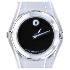Movado Museum Damenarmbanduhr 03 3 14 1034 - Edelstahl Quarz Flip Swing Case
