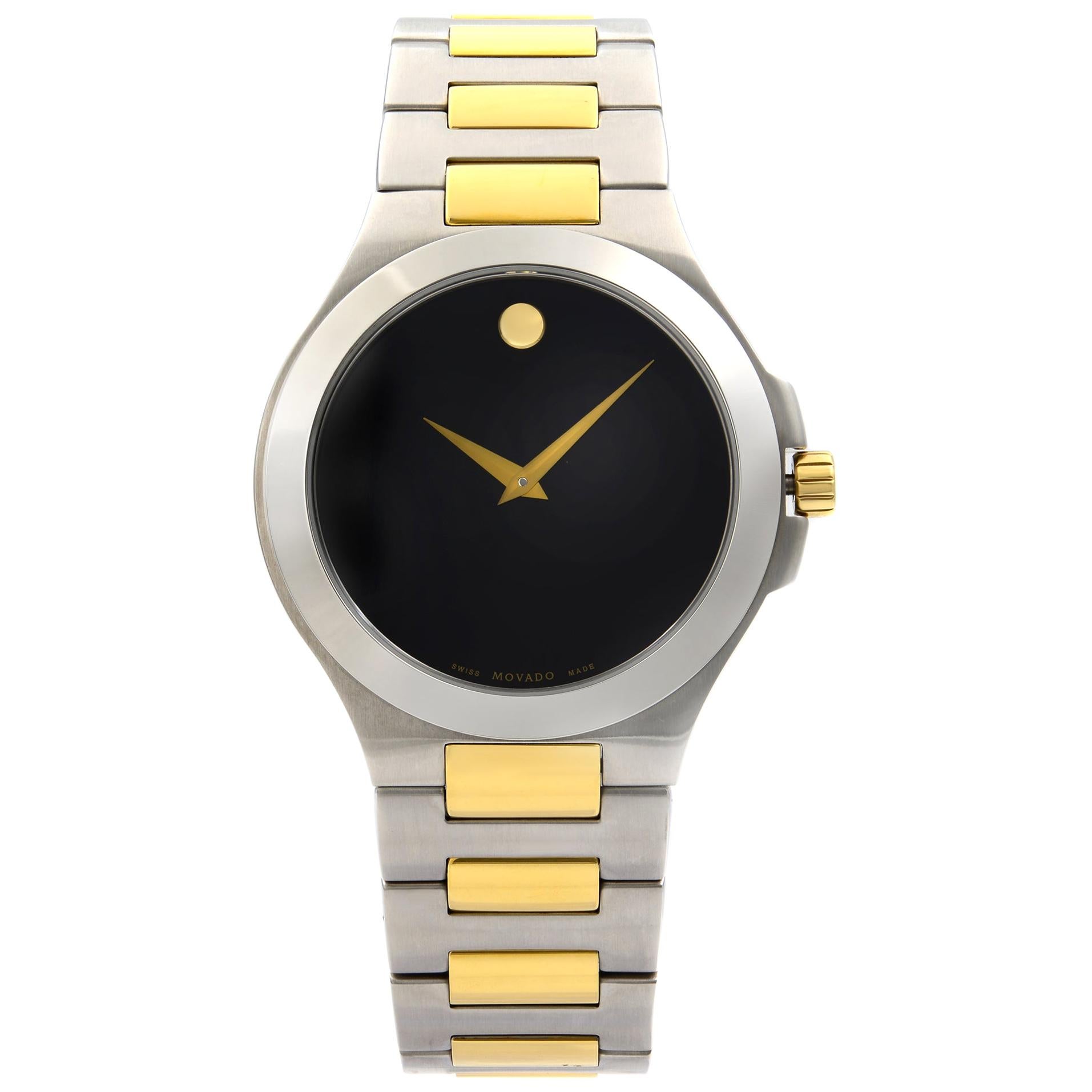 Movado Museum Two-Tone Steel Black Dial Quartz Men's Watch 0606181