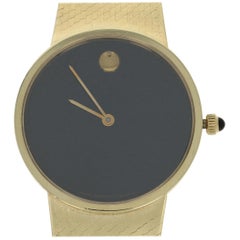 Movado Museum Watch, 14 Karat Gold Quartz 2 Year Warranty 66 0210 105