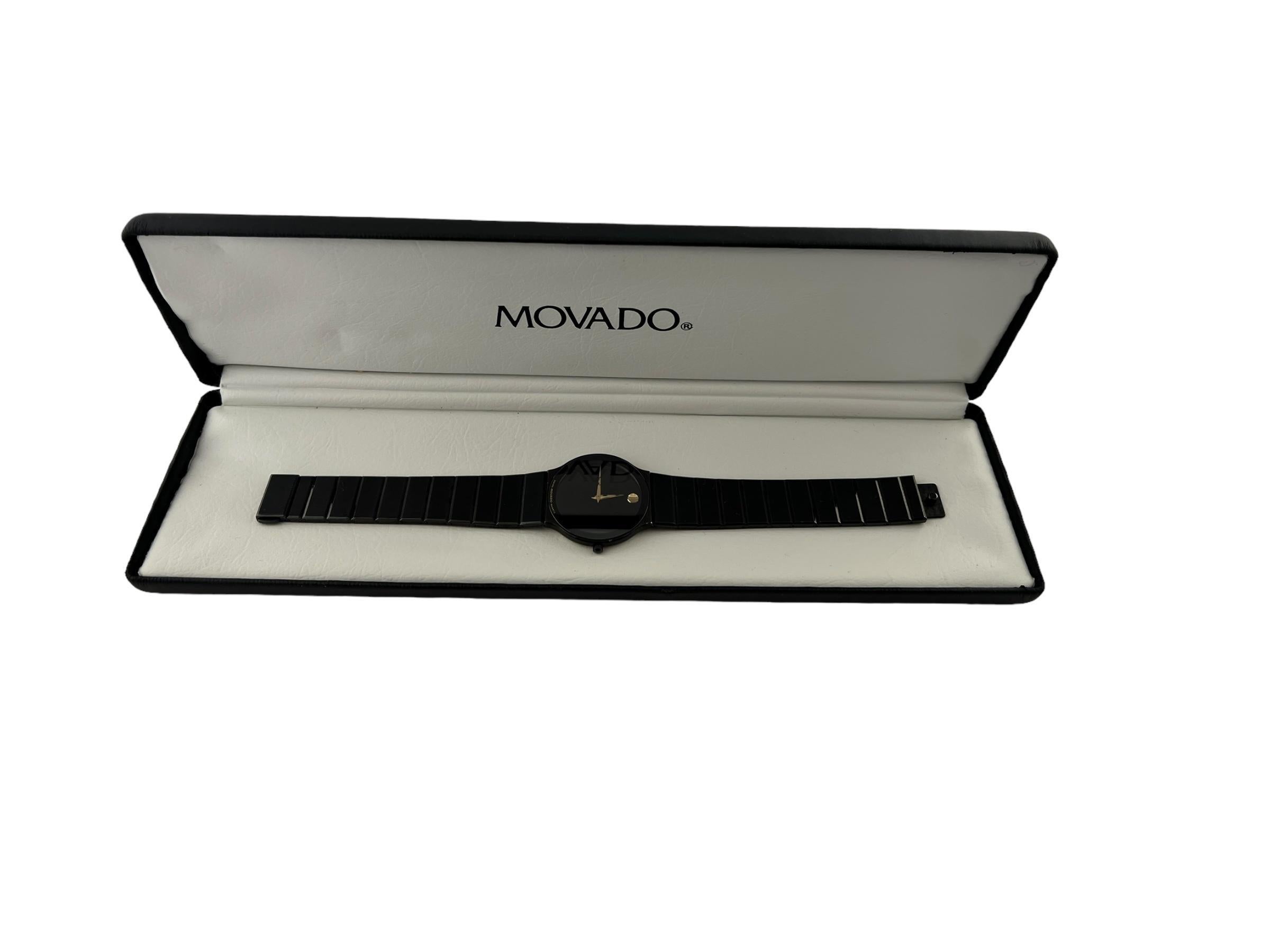 Movado Museum Watch Black 84.C6.880.2A 32mm Quartz w/Box #16820 6
