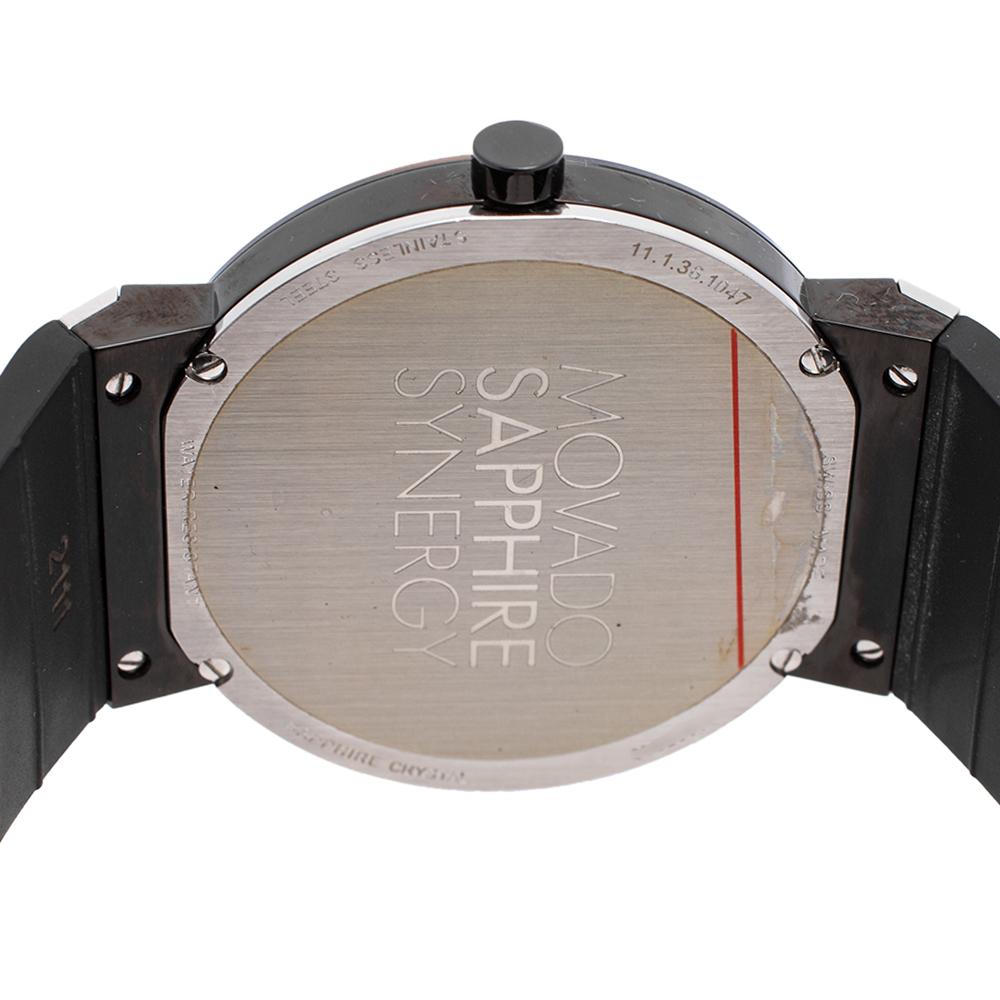 Movado Plated Stainless Steel Sapphire Synergy Men's Wristwatch 42 mm 1