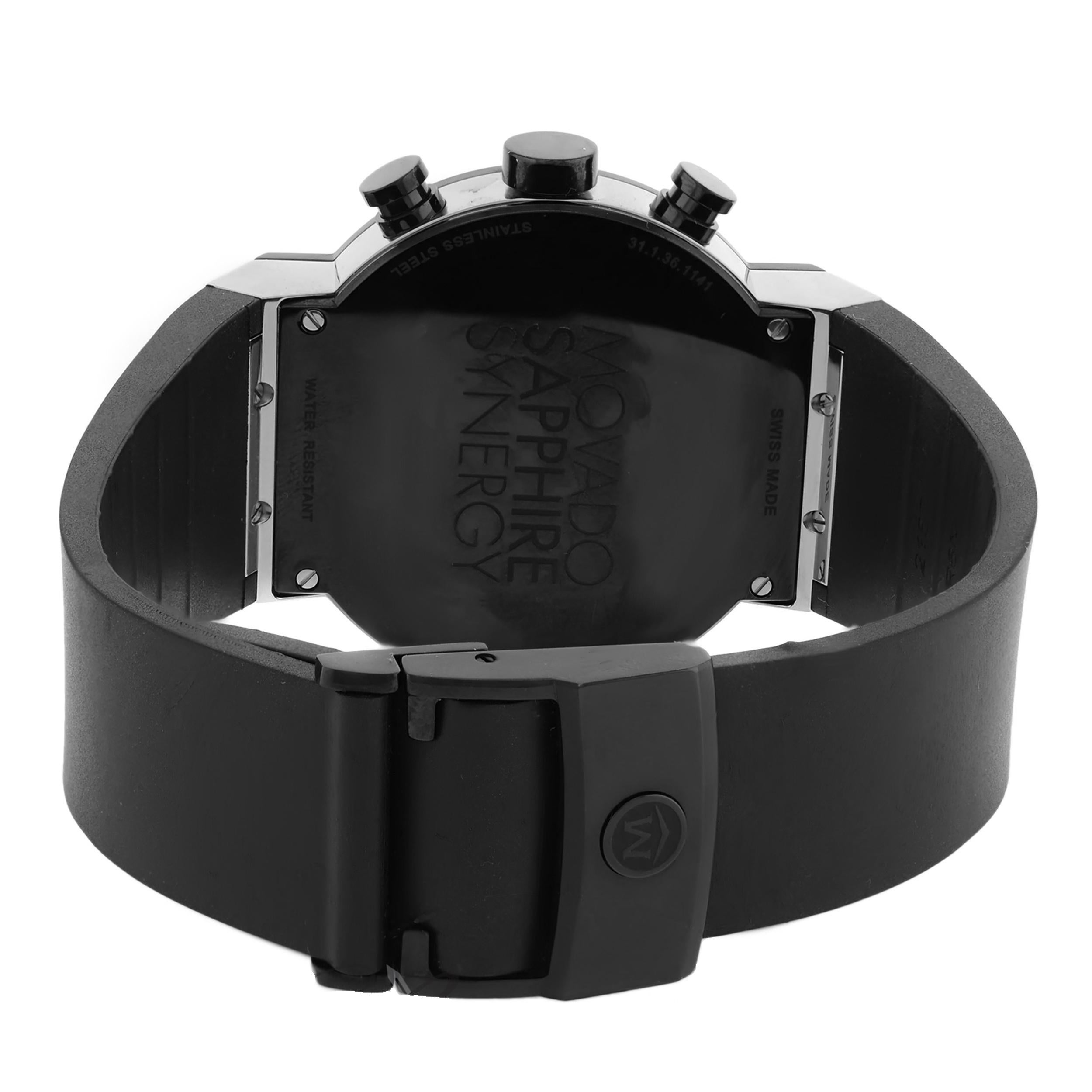 movado sapphire synergy black