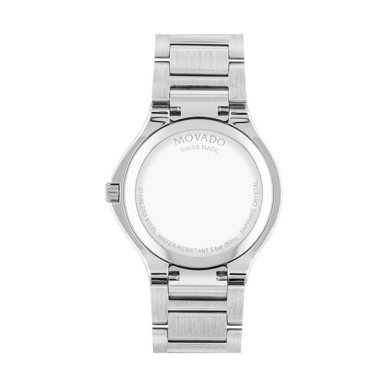 Movado SE 32mm Mother of Pearl Dial Two Tone Stainless Steel Ladies Watch 607517 In New Condition For Sale In Wilmington, DE