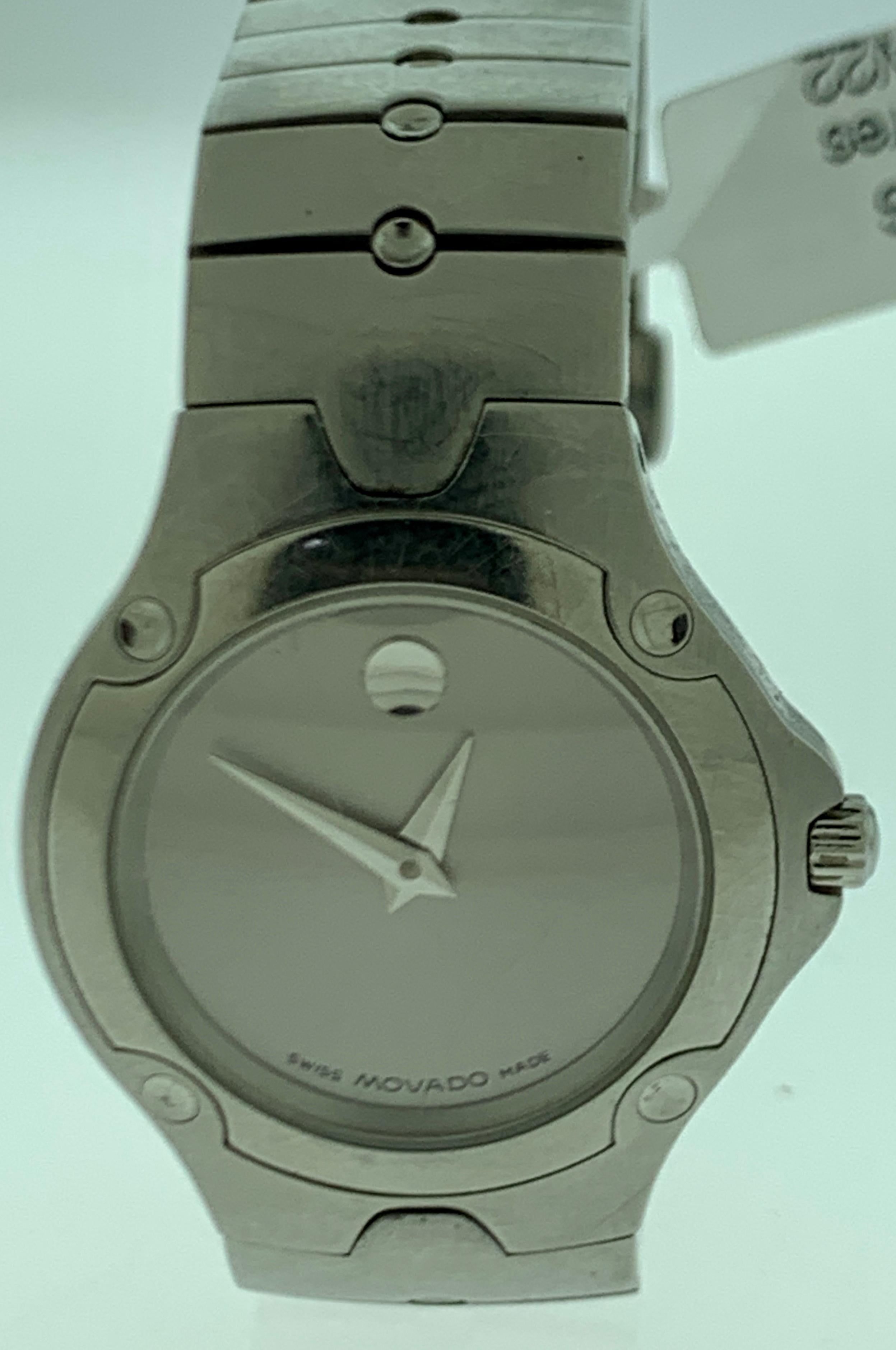 Movado SE Sports Edition Stainless Silver Dial Steel Ladies Watch In Good Condition In New York, NY