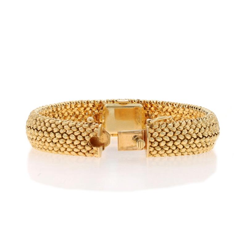 Movado Secret Armbanduhr - Gelbgold 14k Handaufzug 1 Jahr Garantie Damen im Angebot
