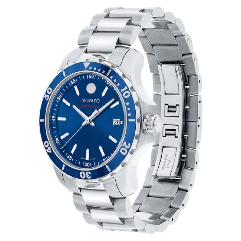 Movado Series 800 40mm Stainless Steel Blue Dial Men's Watch 2600137

Movado Series 800, 40 mm Performance Steel case and bracelet with blue-toned dial.

Dial: Blue With Printed Index
Case Diameter: 40MM
Case Material: Stainless Steel And
