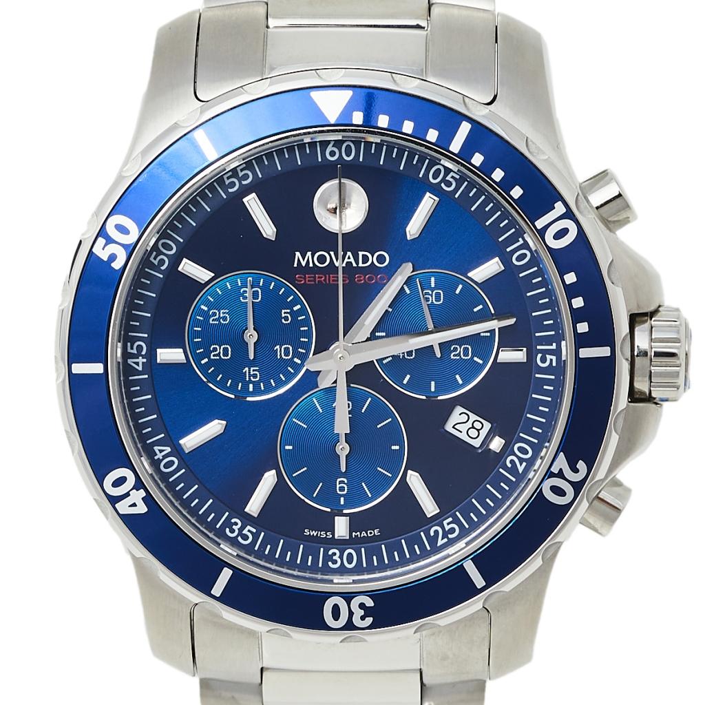 movado series 800 blue