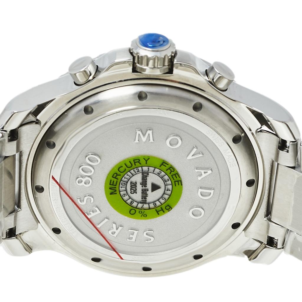 Contemporary Movado Series 800 Chronograph MO.14.1.27.1425.1127.10/3 Men's Wristwatch 42 mm