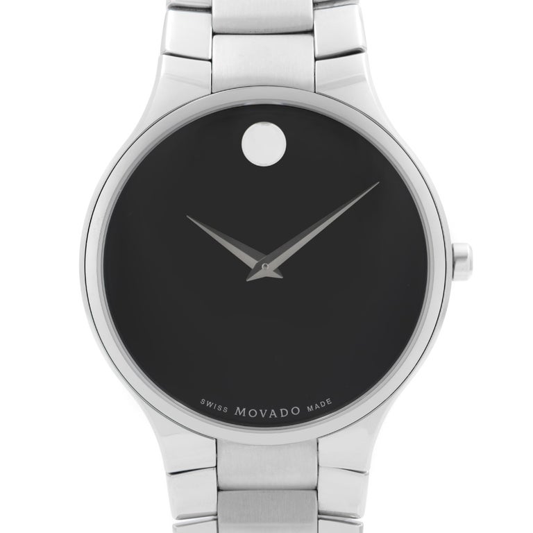 Movado Serio Museum Steel Black Dial Quartz Mens Watch  display picture 2