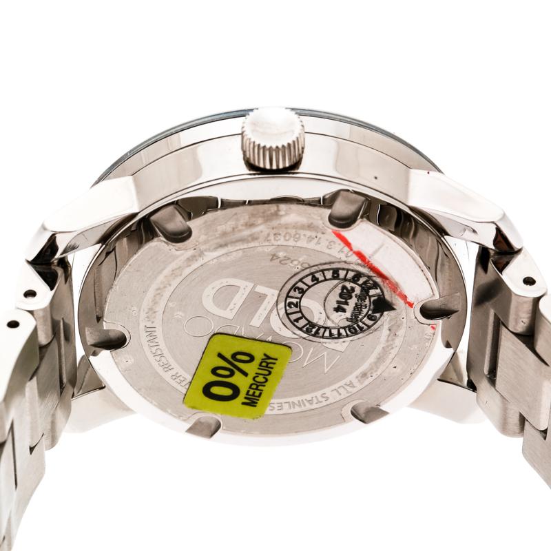 Women's Movado Silver Stainless Steel Bold MB.01.3.14.6037 Men's Wristwatch 36 mm