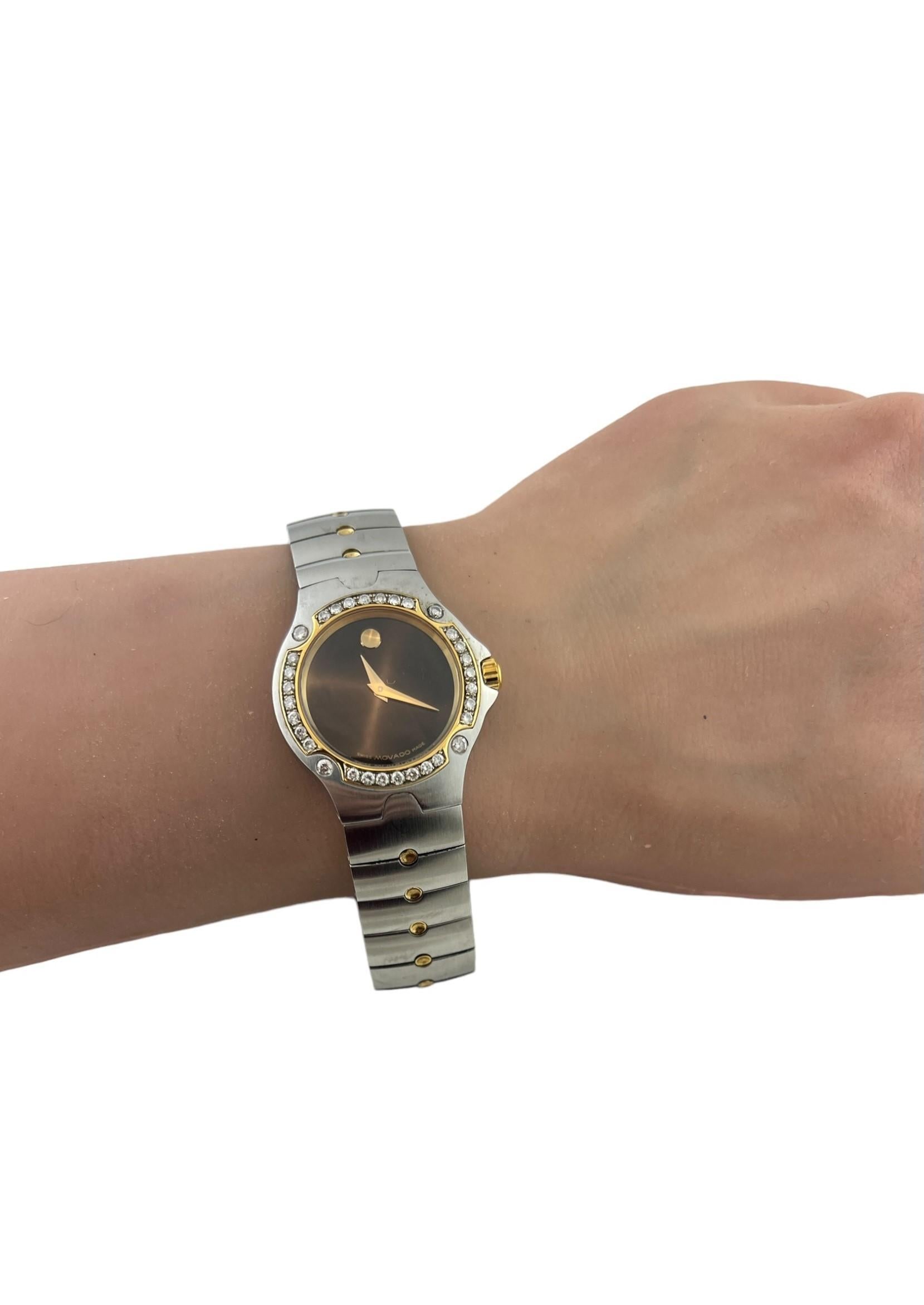 Movado Sports Edition Ladies Two Tone Diamond Watch #16821 6