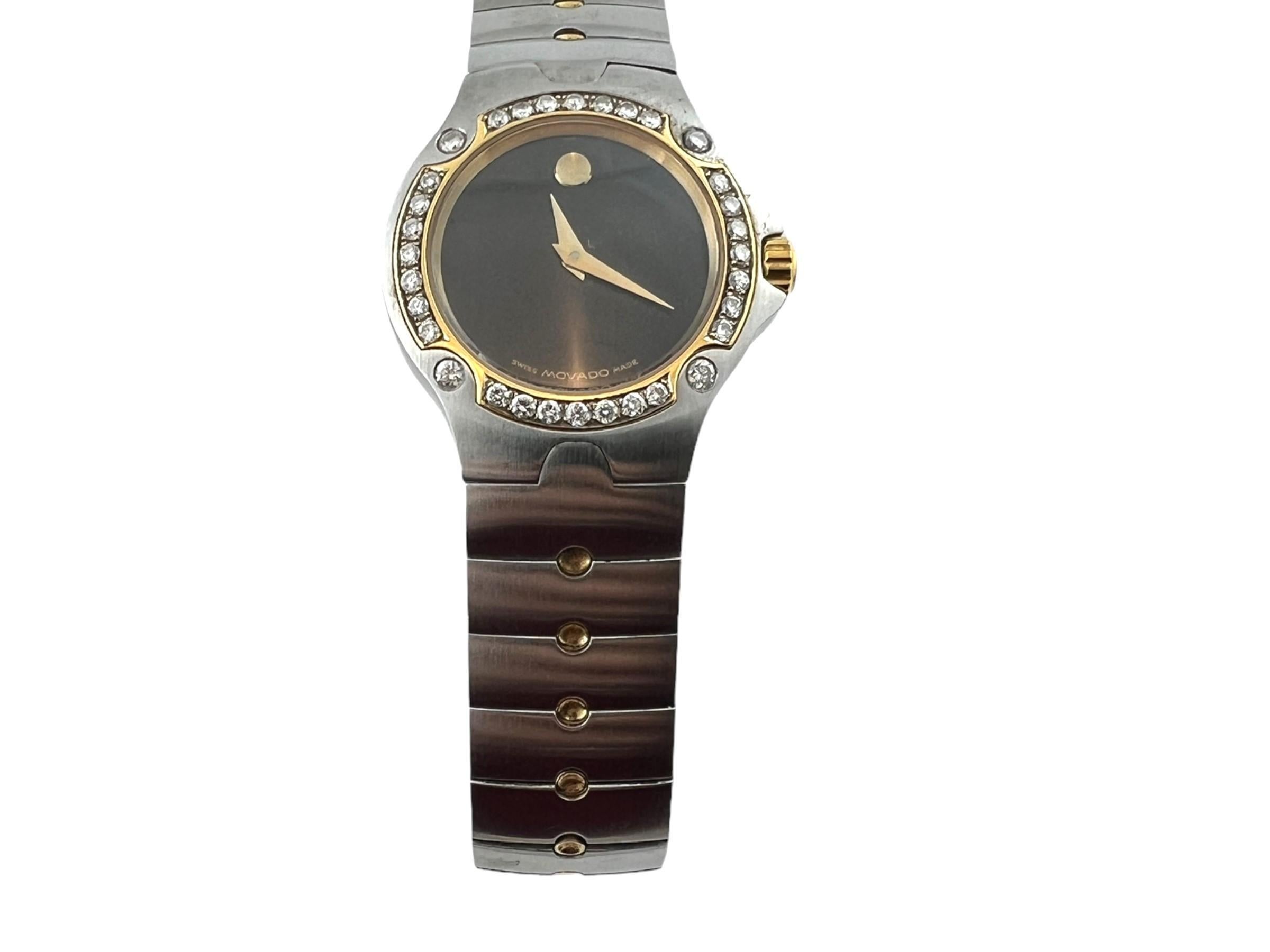 Movado Sports Edition Ladies Two Tone Diamond Watch #16821 5