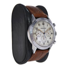 Movado Stainless Steel Chronograph with Original Dial, circa 1940's