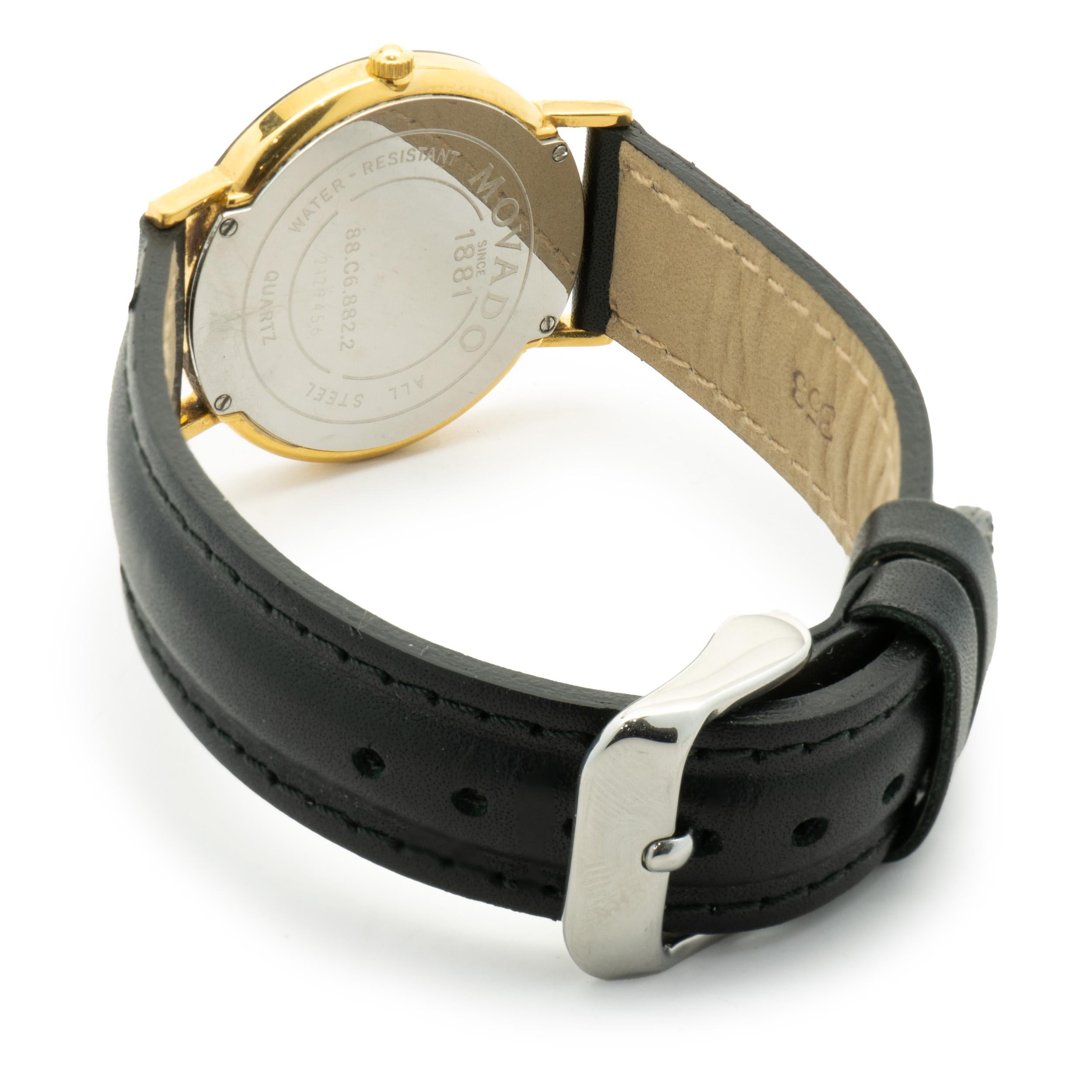 Movado Edelstahl vergoldet Museum im Zustand „Hervorragend“ in Scottsdale, AZ