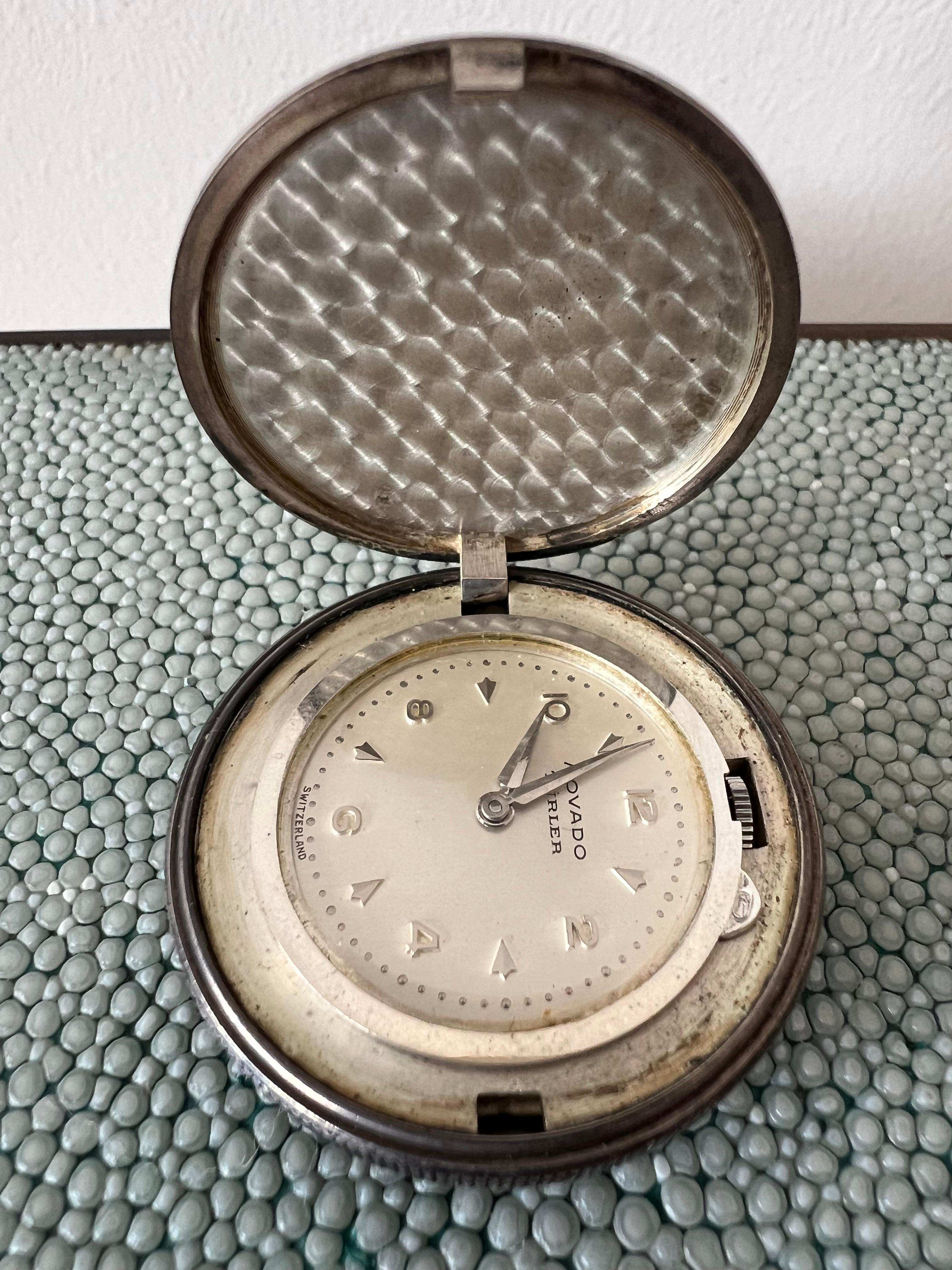 Modern Movado St.Christopher Coin Watch Sterling Silver Retailed By Turler For Sale