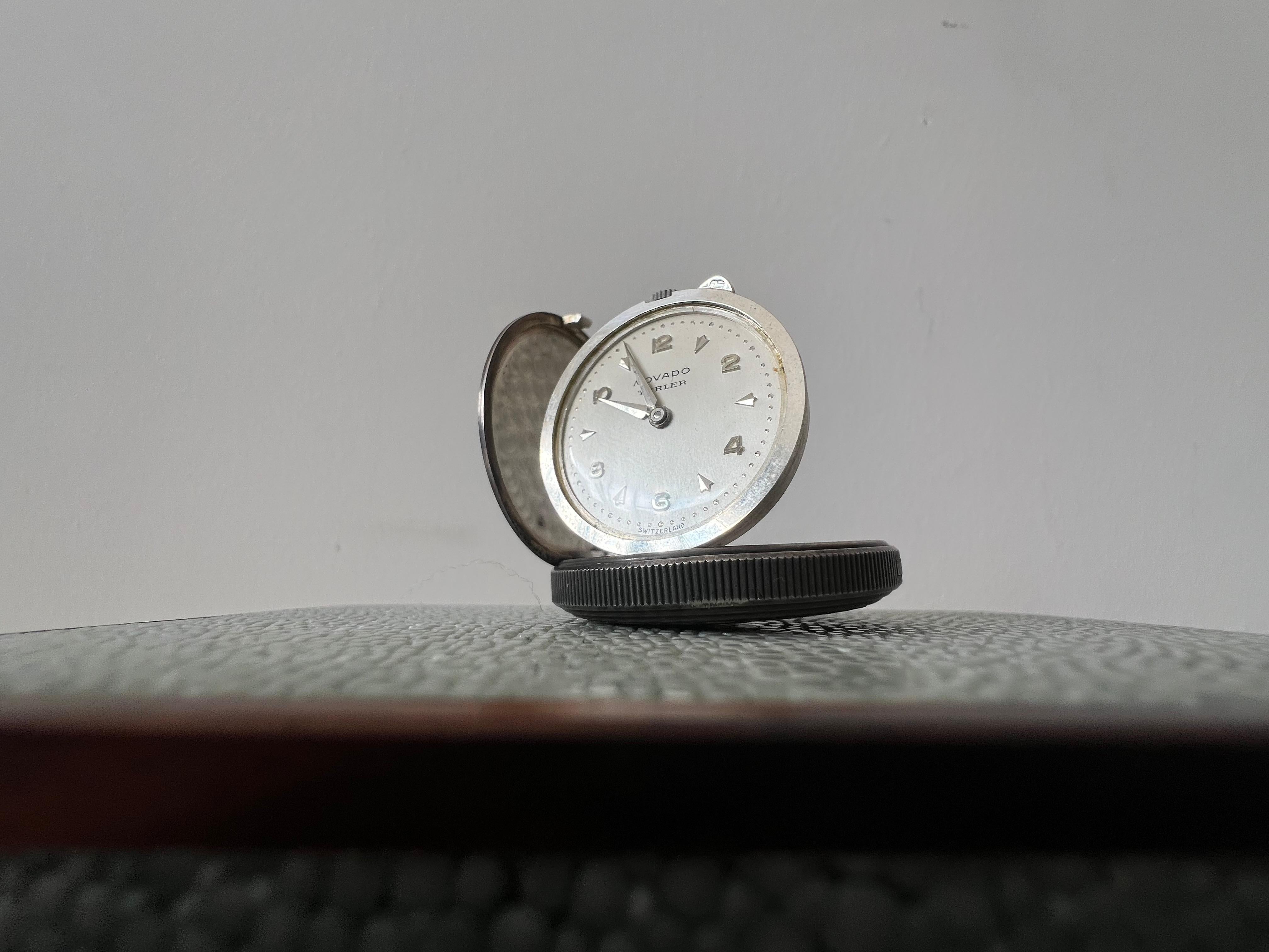 Movado St.Christopher Coin Watch Sterling Silver Retailed By Turler For Sale 1