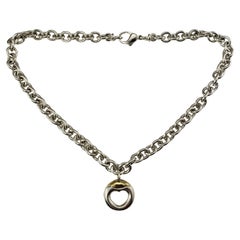 Collier à cœur Movado en argent sterling et or jaune 18 carats