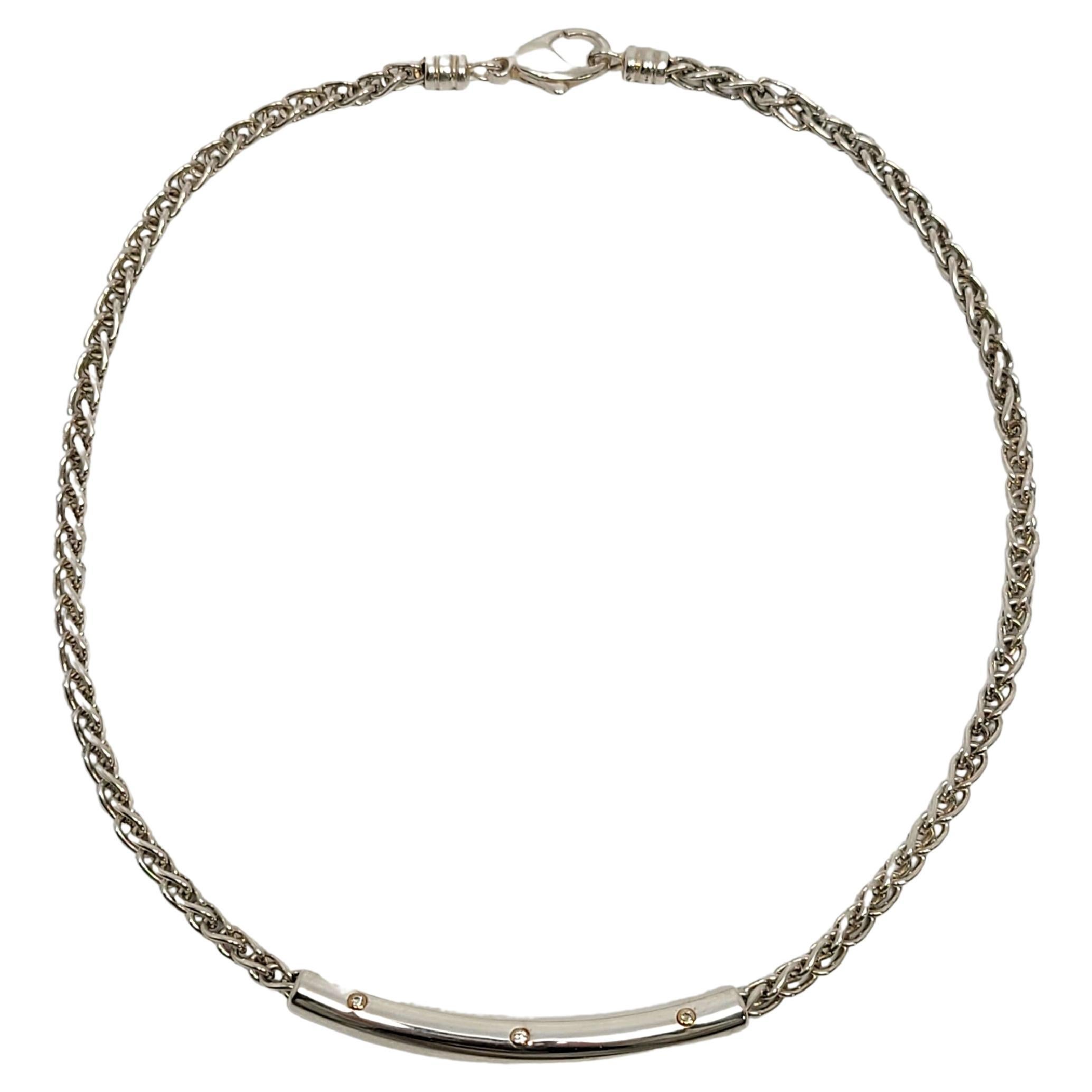 Silver Bar Necklace For Sale at 1stDibs