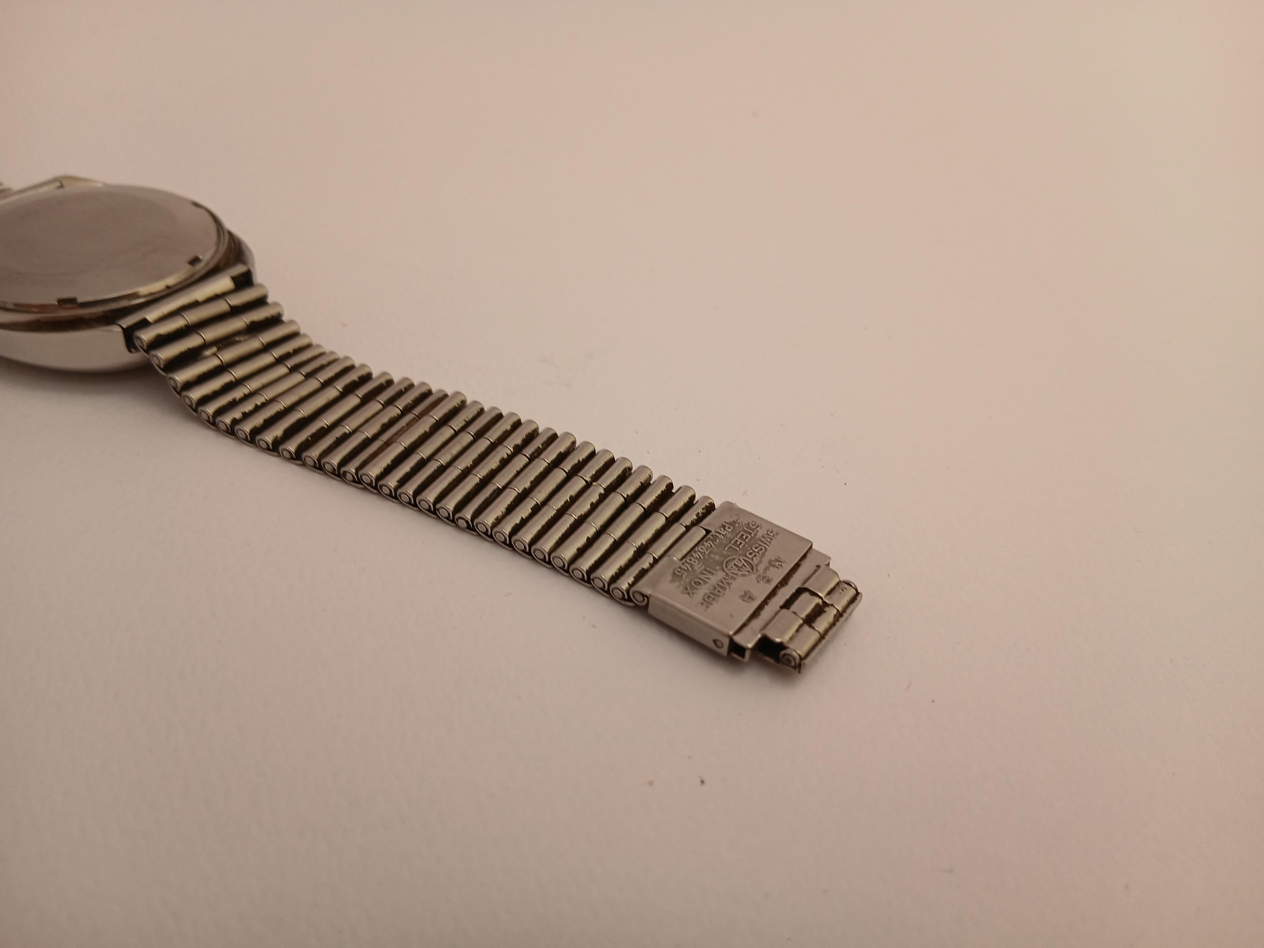 Movado Sub Sea Tempo-matic hs 288 Burgundy Dial Stahl Datum Vintage Herrenuhr im Angebot 6