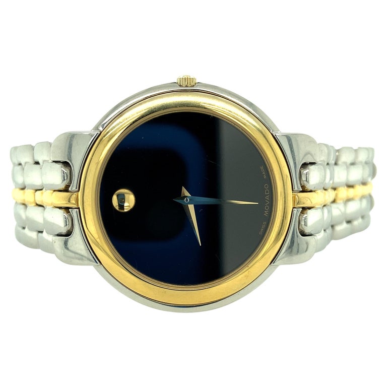 Movado Swiss Quartz Museum Black Dial Men's 35MM Two-Tone Watch at