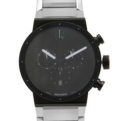 Movado Synergy Museum Chronograph Black Dial Quartz Mens Watch 0606800