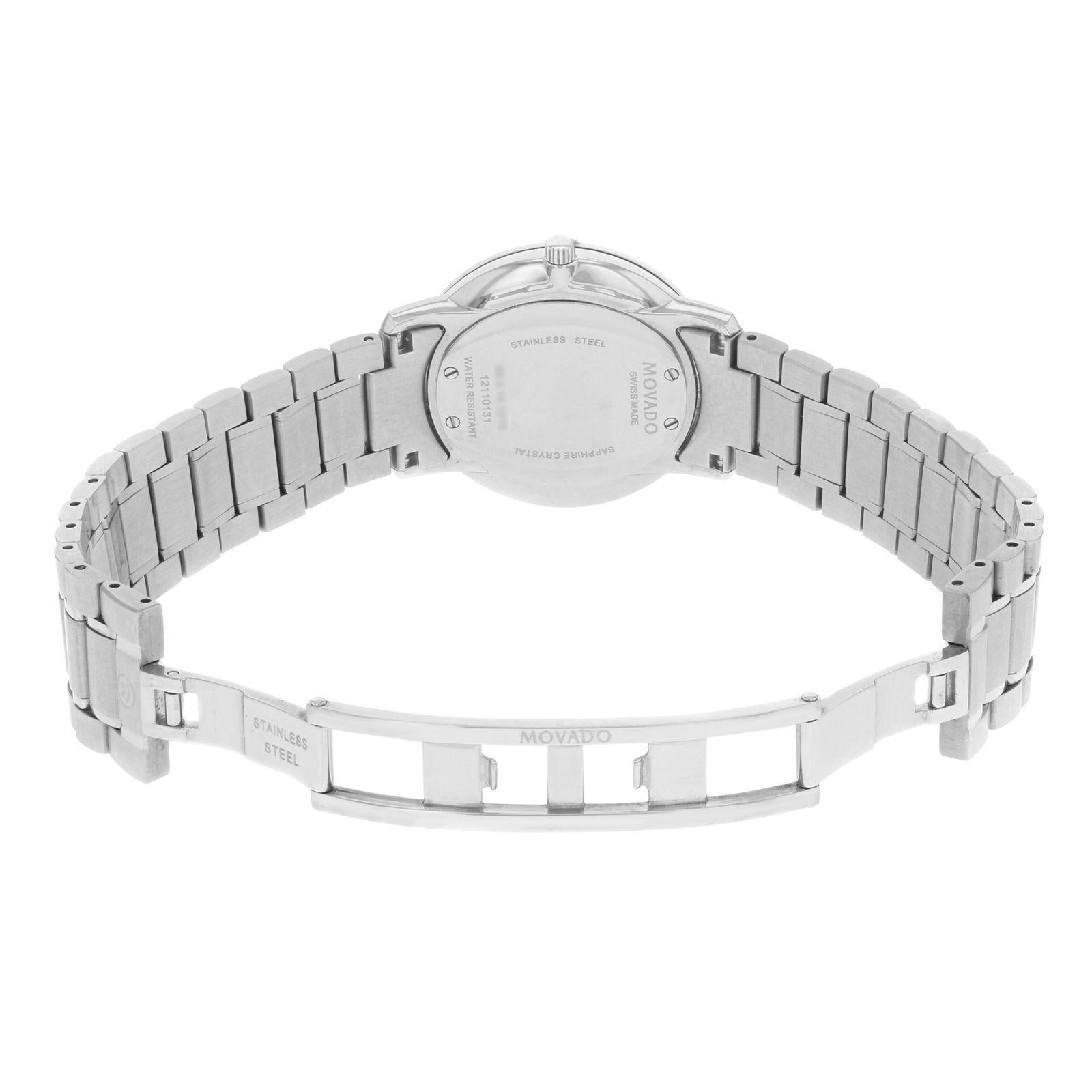 Movado TC 0606691 Stainless Steel Mother-of-Pearl Dial Quartz Ladies Watch 1