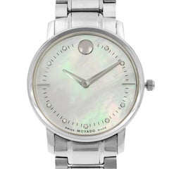 Movado TC Museum Steel MOP Dial Diamond Quartz Ladies Watch 0606691