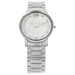 Movado TC Museum Steel Mother of Pearl Diamond Dial Quartz Ladies Watch 0606691