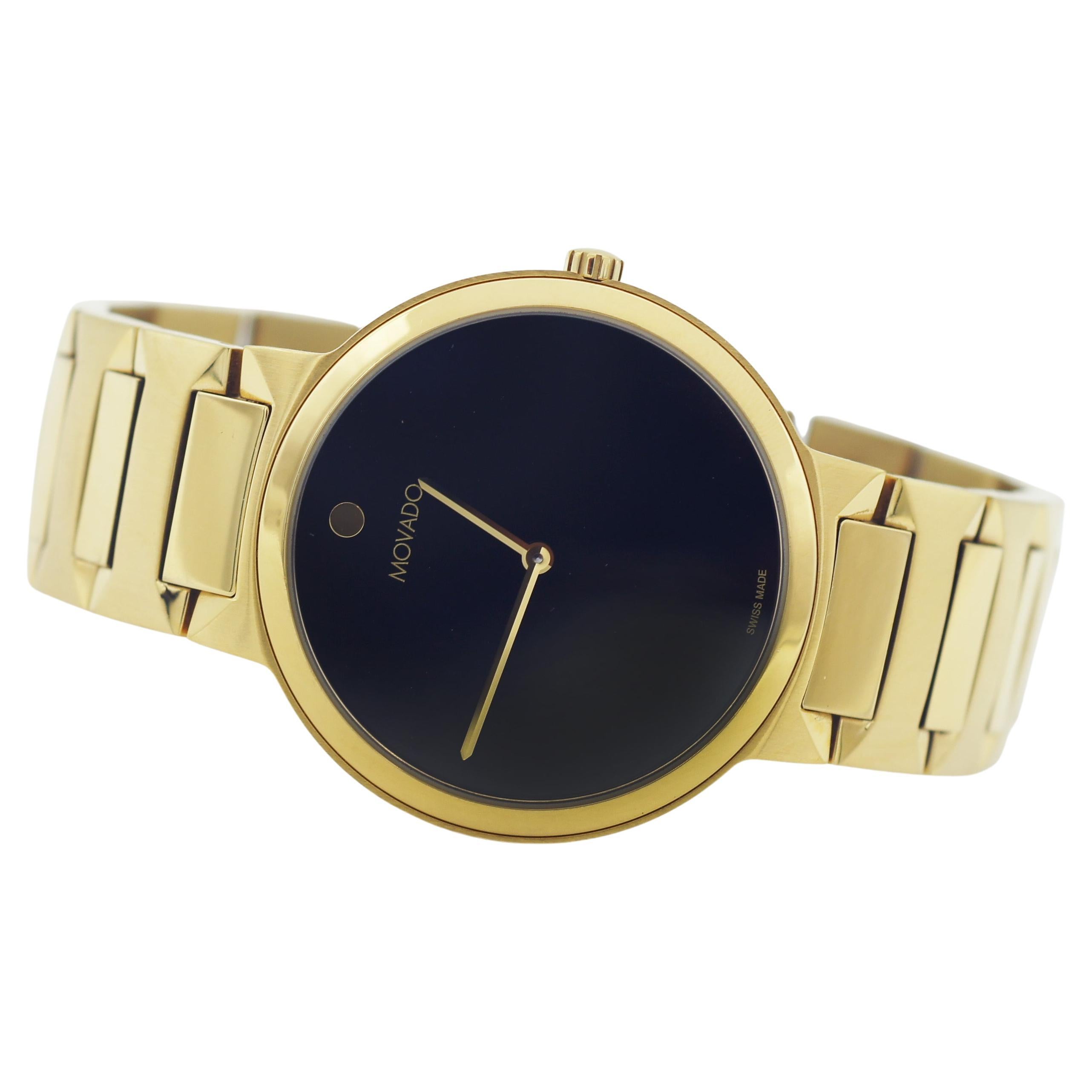 MOVADO Temo Quarzo Oro Nero Orologio da Museo