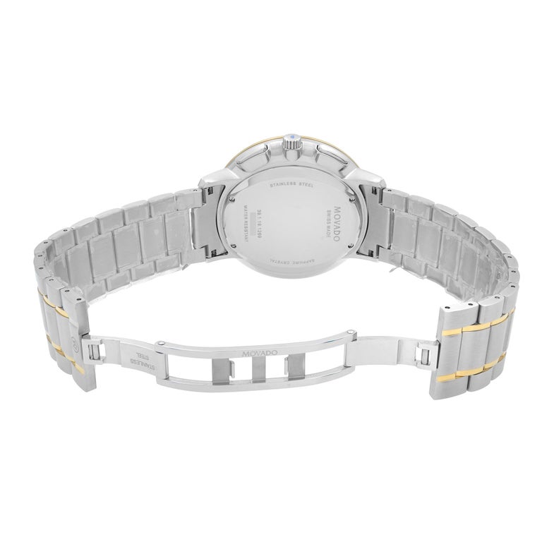 Movado Thin Classic Two-Tone Steel Silver Dial Quartz Mens Watch