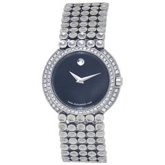 Used Movado Trembrili Museum Stainless Steel Swiss Quartz Ladies Watch 84-A1-1810