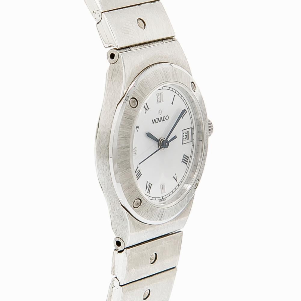 Contemporary Movado Vintage 3989469, White Dial, Certified and Warranty For Sale