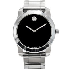 Movado Vizio 34MM 0605808 Schwarz Onyx Edelstahl Quarz Uhr