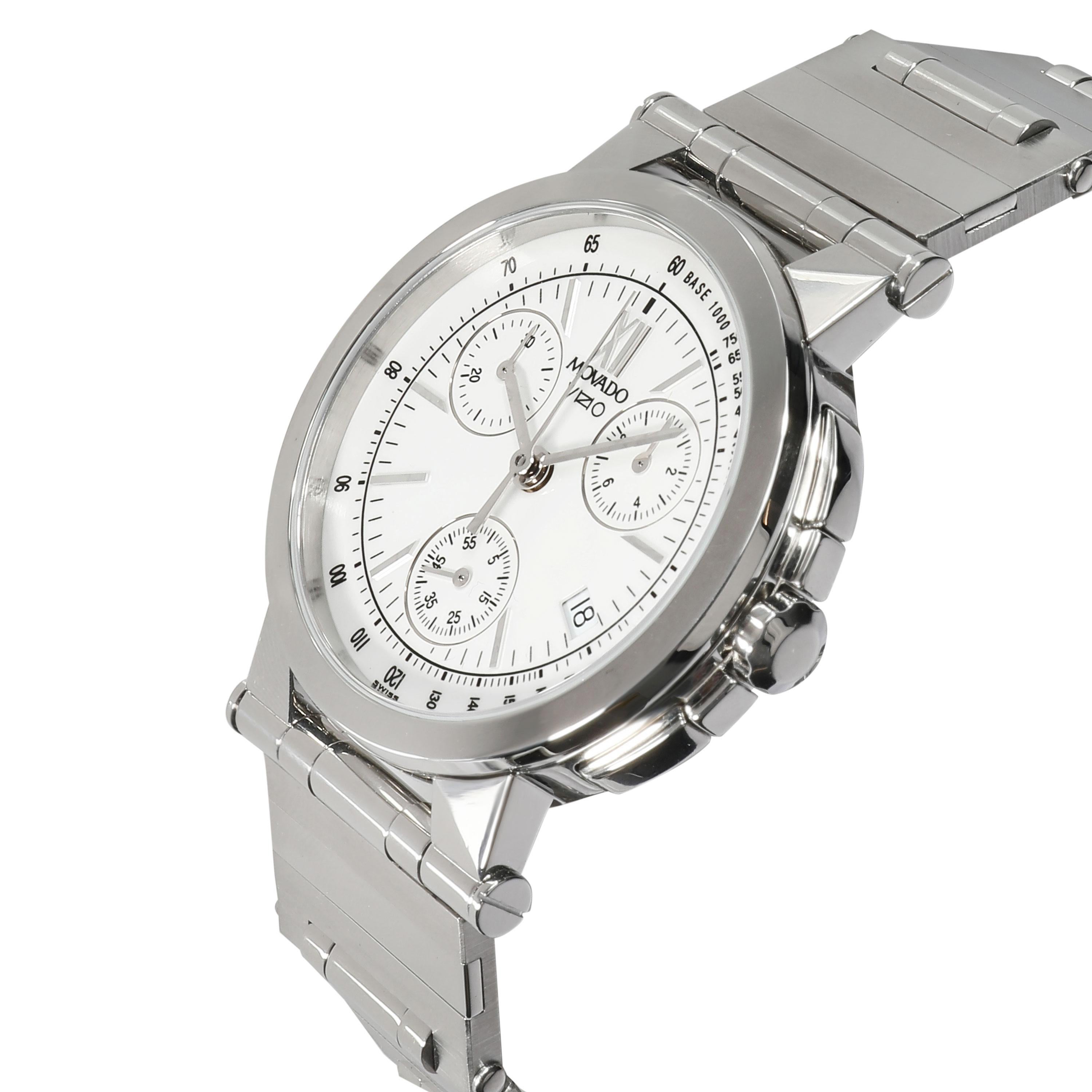 Movado Vizio: Edelstahl- Unisex-Uhr, 84.C5.898 im Zustand „Hervorragend“ in New York, NY