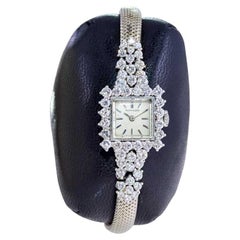 Retro Movado Watch Company Ladies Platinum Diamond Dress Watch