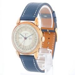 Movado Yellow Gold Day-Date-Month Manual Wind Wristwatch