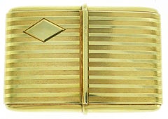 Movado Yellow Gold Desk Table Travel Clock