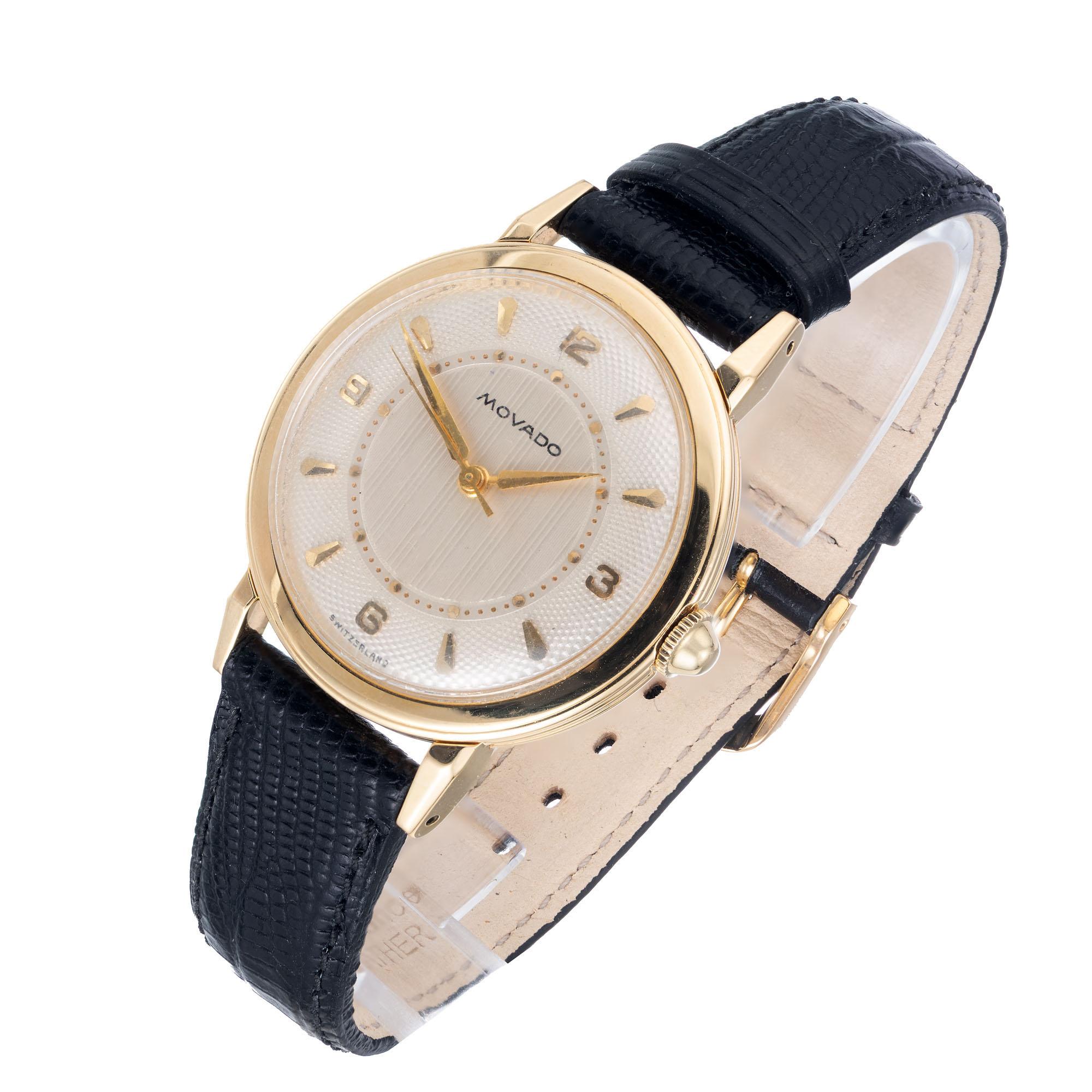 movado 18k gold watch