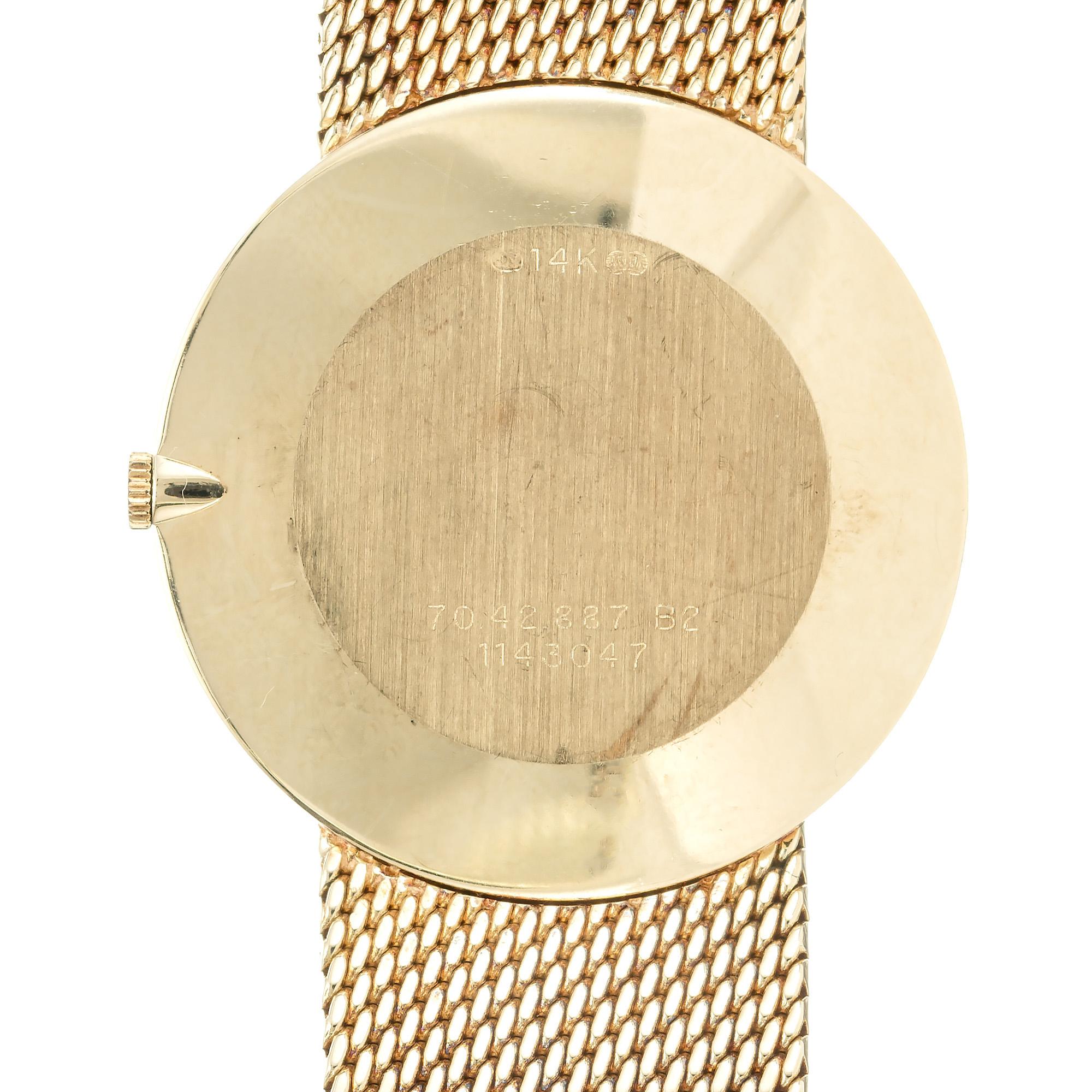 Movado Yellow Gold Men's Museum Wristwatch For Sale 1