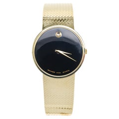 Retro Movado Yellow Gold Men's Museum Wristwatch