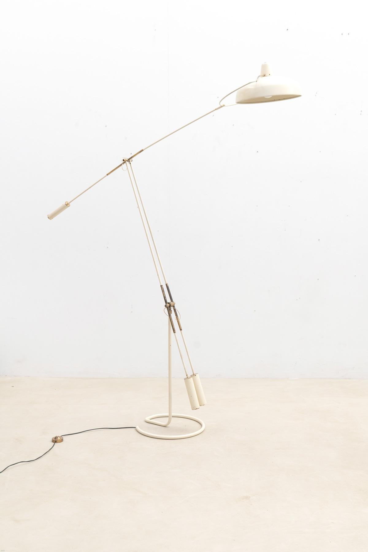 Stehlampe Movalux von Franco Giovanni Legler, Arredoluce, Italien 1950 (Italienisch) im Angebot