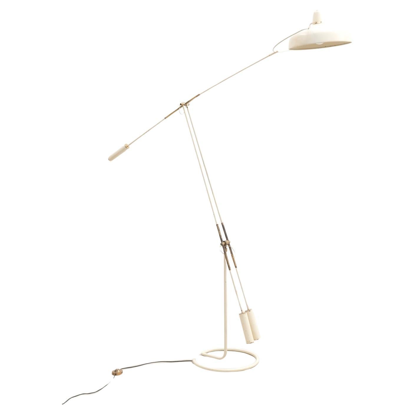 Stehlampe Movalux von Franco Giovanni Legler, Arredoluce, Italien 1950 im Angebot