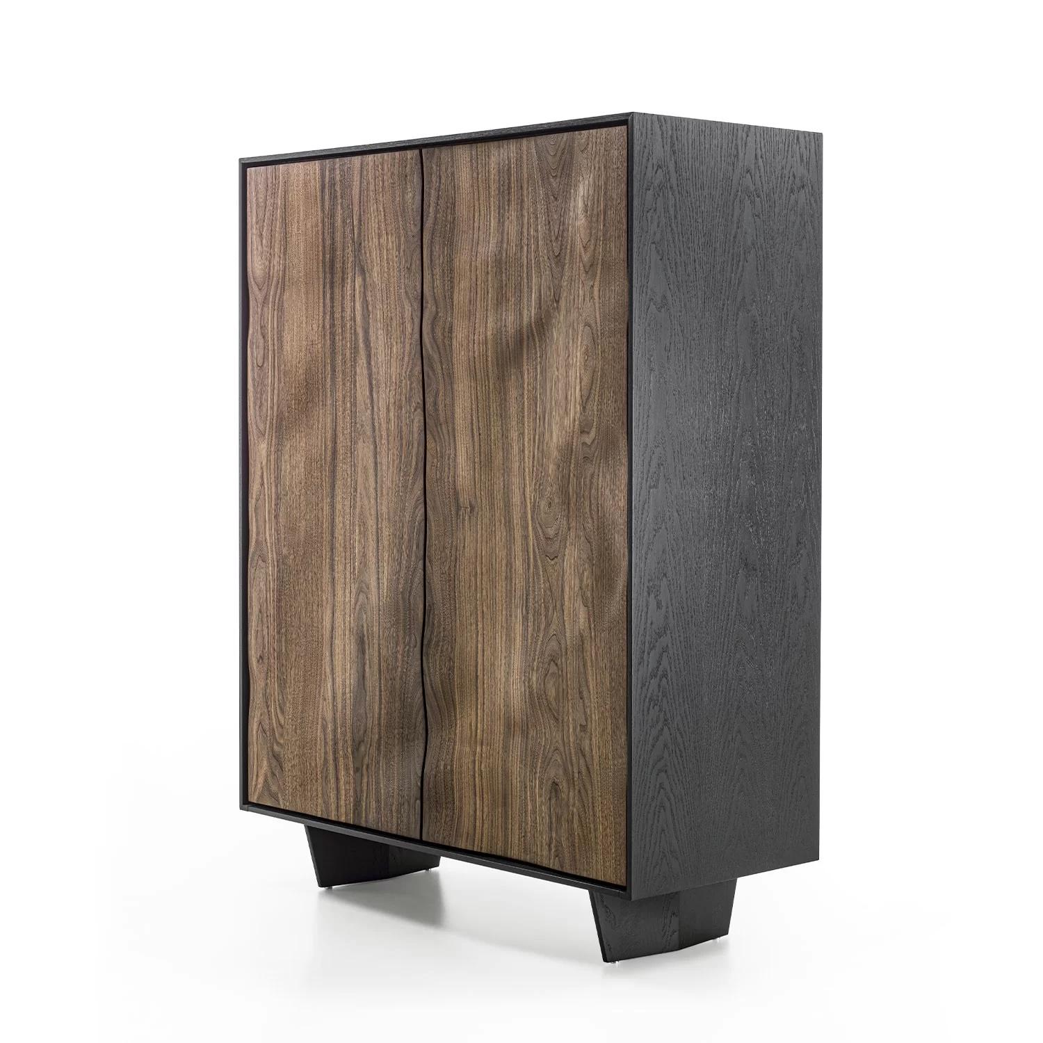 Contemporary Move High Solid Wood Highboard, Designed by Authentic Design, Made in Italy For Sale