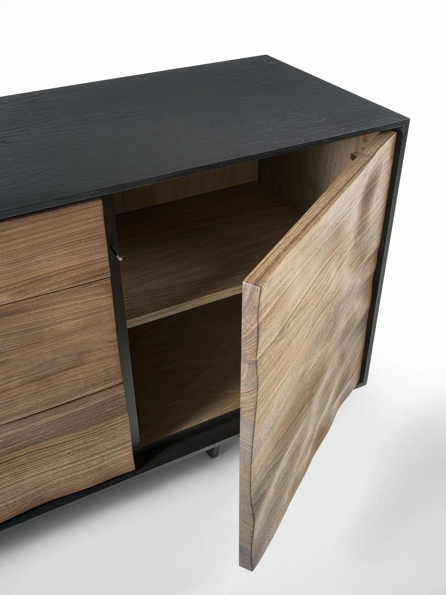 Move Low Solid Wood Sideboard, Designed by Authentic Design, Made in Italy For Sale 1