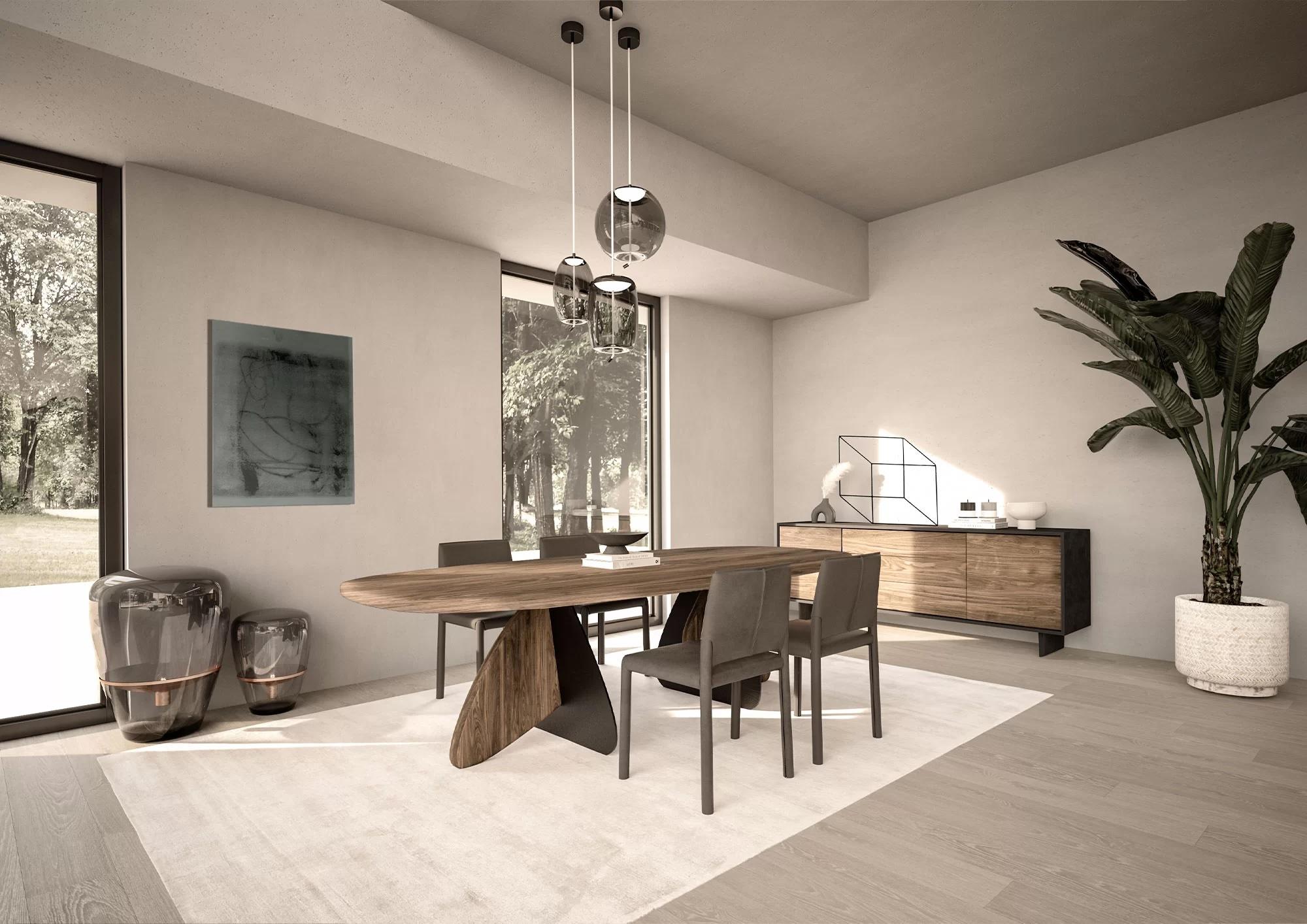Move Low Solid Wood Sideboard, Designed by Authentic Design, Made in Italy For Sale 2