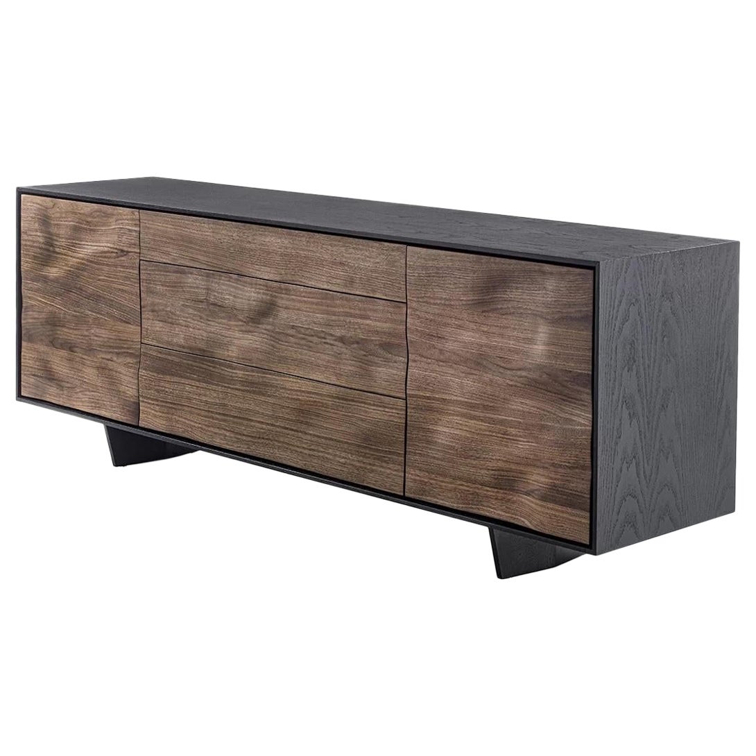 Credenza bassa Move in legno massiccio, disegnata da Authentic Design, Made in Italy
