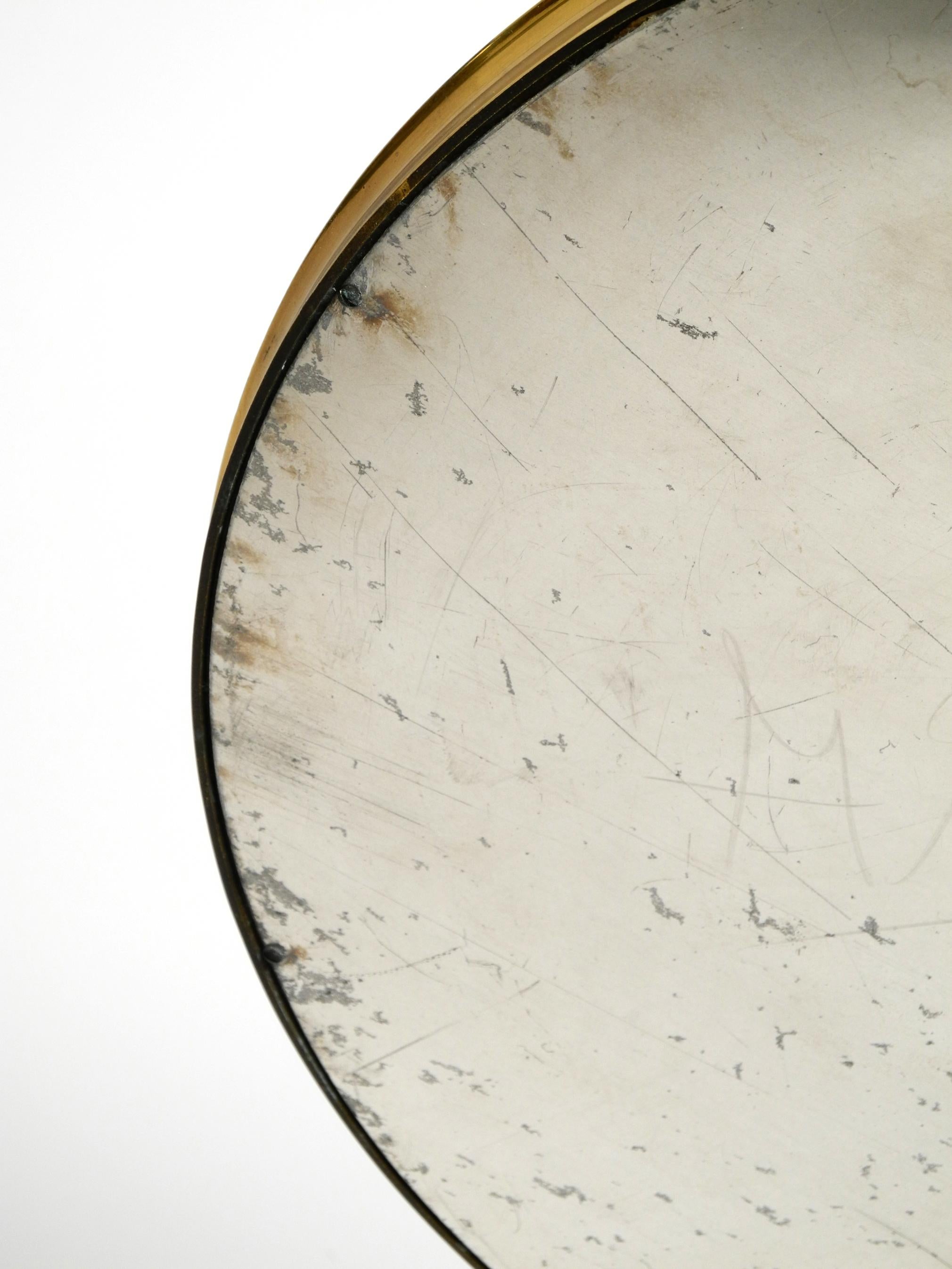 Moveable, Large, Midcentury Brass Table Mirror by Vereinigten Werkstätten For Sale 4